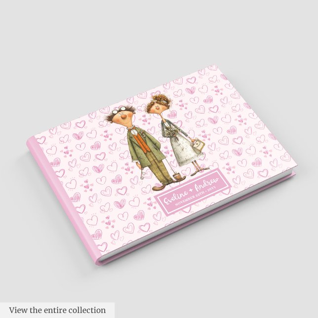  Watercolor Quirky Bride Groom Guest book ( Watercolor Quirky Bride Groom Guest book)