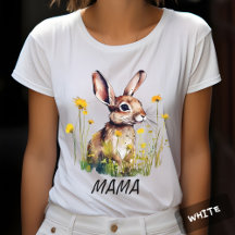 Watercolor Rabbit Dandelion Personalised T-shirt