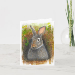 Watercolor Rabbit Note Card