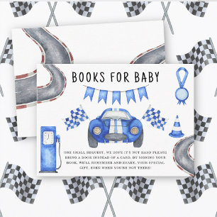 Watercolor race car - books for baby enclosure card