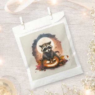 Watercolor Racoon Halloween Favour Bags