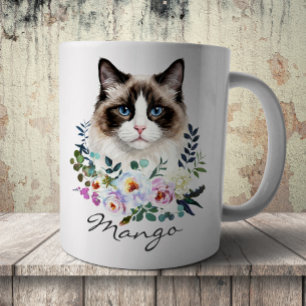 Watercolor Ragdoll Cat Coffee Mug