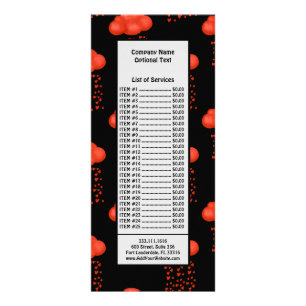 Watercolor Rain Of Love Red Hearts Valentines Day Rack Card