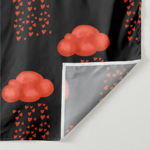 Watercolor Rain Of Love Red Hearts Valentines Day Tapestry
