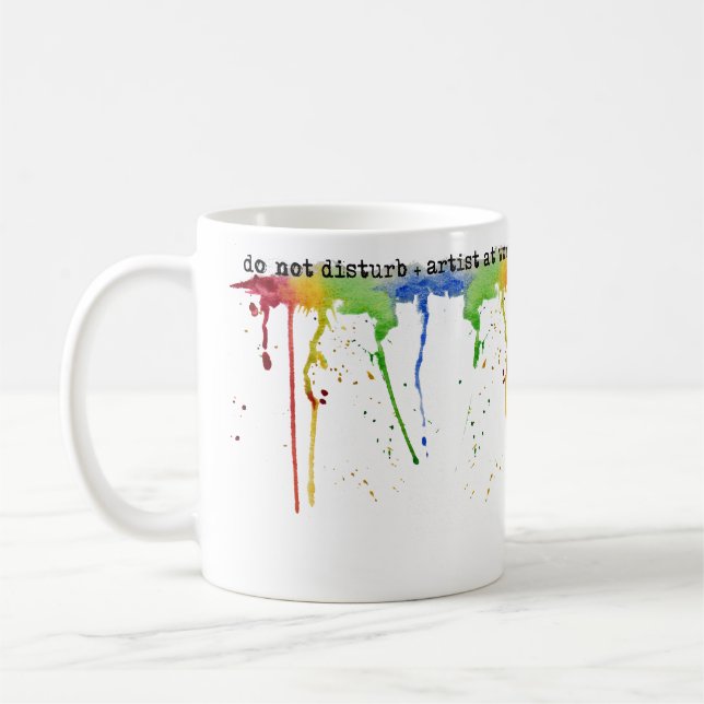 Watercolor Rainbow *Artist* Mug (Left)