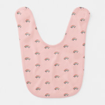 Watercolor Rainbow Baby Bib