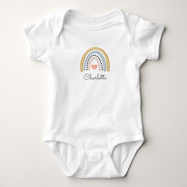 Watercolor Rainbow Baby Bodysuit (Front)
