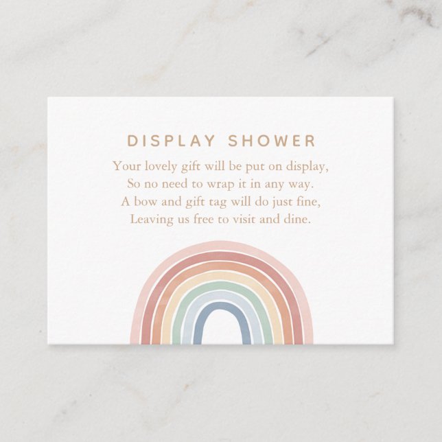 Watercolor Rainbow Baby Display Shower Enclosure C (Front)