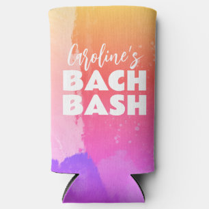 Watercolor Rainbow Bachelorette Bash Seltzer Can Cooler
