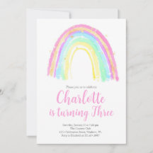 Watercolor Rainbow Birthday Party