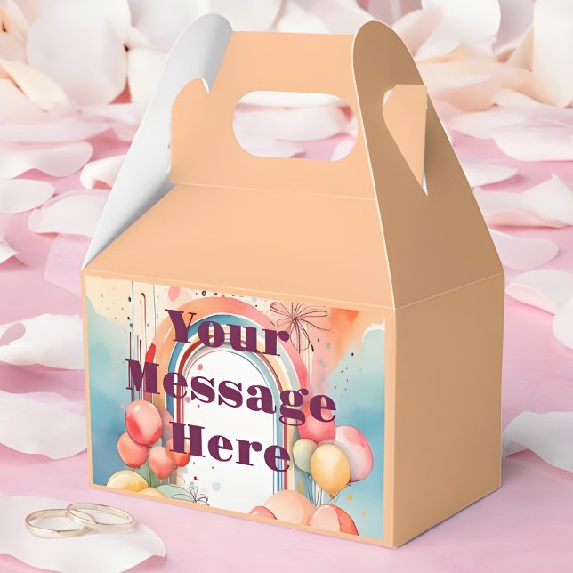 Watercolor Rainbow Bliss Party  Favour Box (Creator Uploaded)