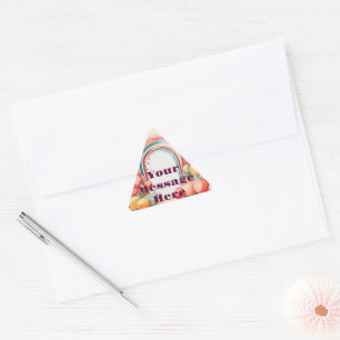 Watercolor Rainbow Bliss Party Triangle Sticker