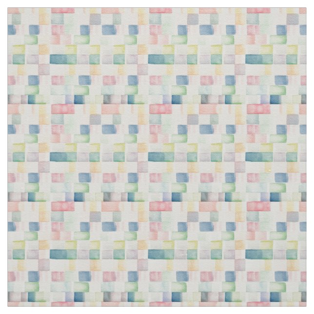 Watercolor Rainbow Blocks with Modern Charm Fabric (Swatch)