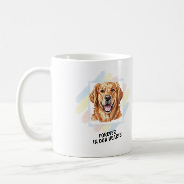 Watercolor Rainbow Bridge Pet Memorial Photo Mug (Left)
