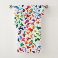 Watercolor Rainbow Butterflies Kids Pattern