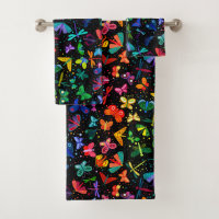 Watercolor Rainbow Butterflies Kids Pattern