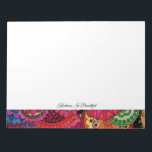 Watercolor Rainbow Colors Mandala Notepad<br><div class="desc">Watercolor rainbow mandala with cute heart. Colorful geometry pattern doodle style mandala design created for mandala lovers. Can be a beautiful gift. Easily customize it with different words,  names,  background color or just enjoy as it is. Please check the collection for matching items.:)</div>