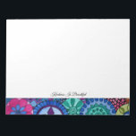 Watercolor Rainbow Colors Mandala Notepad<br><div class="desc">Watercolor rainbow mandala with cute heart. Colorful geometry pattern doodle style mandala design created for mandala lovers. Can be a beautiful gift. Easily customize it with different words,  names,  background color or just enjoy as it is. Please check the collection for matching items.:)</div>