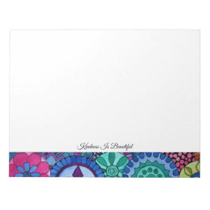 Watercolor Rainbow Colors Mandala Notepad