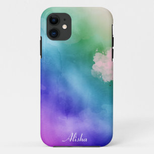 Watercolor Rainbow colour Name iPhone 11 Case