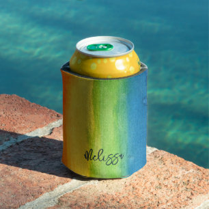 Watercolor Rainbow Colourful Personalised Modern Can Cooler