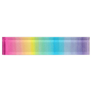 Watercolor Rainbow Design Nameplate