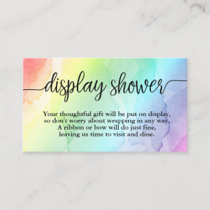 Watercolor Rainbow Display Shower Insert Card