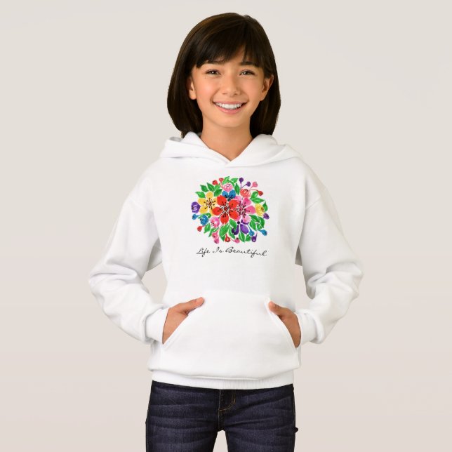 Watercolor Rainbow Flowers (Front Full)