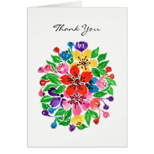 Watercolor Rainbow Flowers