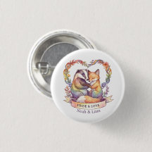 Watercolor Rainbow Fox & Badger Pride Personalised