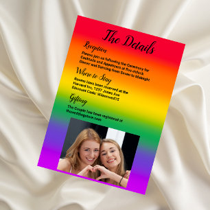 Watercolor Rainbow Gay Pride Details Card