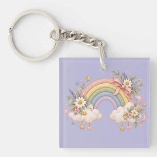 Watercolor Rainbow Gift – Charming Cloud Key Ring