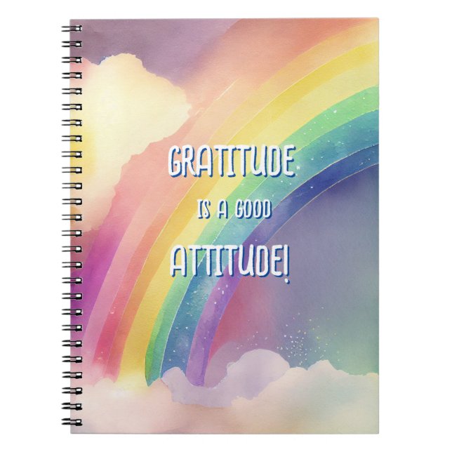 Watercolor Rainbow Gratitude Notebook (Front)