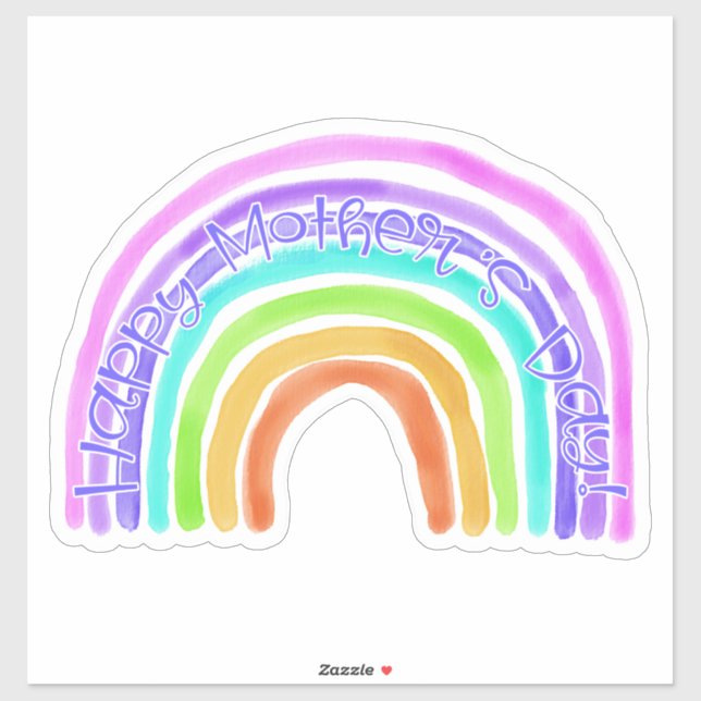 Watercolor Rainbow Happy Mother's Day (Sheet)