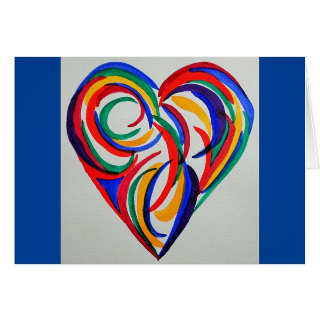 Watercolor rainbow heart (Front Horizontal)
