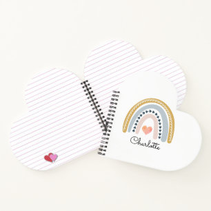 Watercolor Rainbow Kid's Personalised Notebook