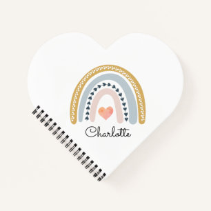 Watercolor Rainbow Kid's Personalised Notebook