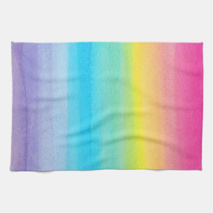 Watercolor Rainbow Kitchen Towel