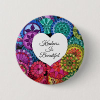 Watercolor Rainbow Mandala With Heart