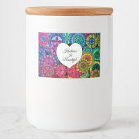 Watercolor Rainbow Mandala With Heart