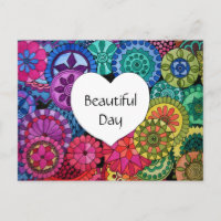 Watercolor Rainbow Mandala With Heart