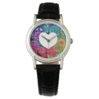 Watercolor Rainbow Mandala With Heart