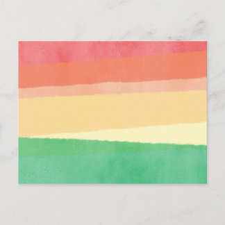 Watercolor Rainbow Painting Postcard