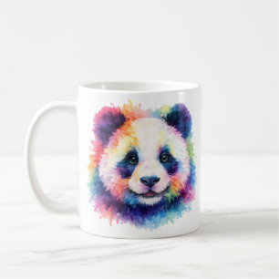Watercolor Rainbow Panda Mug – Wildlife Edition