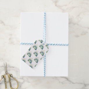 Watercolor Rainbow Pattern Gift Tags