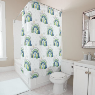 Watercolor Rainbow Pattern Shower Curtain