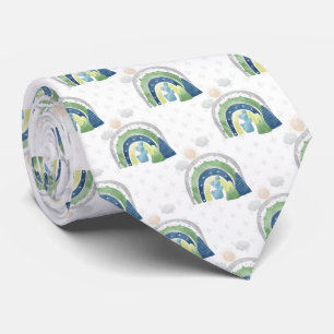 Watercolor Rainbow Pattern Tie