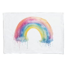 Watercolor Rainbow Pillowcase