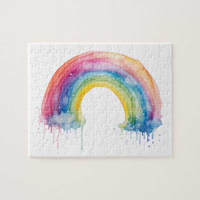 Watercolor Rainbow Puzzle (Horizontal)