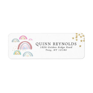 Watercolor Rainbow   Return Address Label